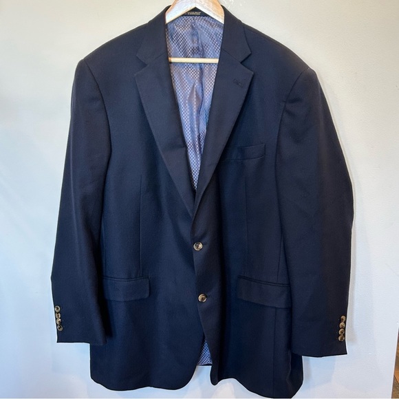 Hart Schaffner Marx Blue and Gold Sport Coat - Picture 1 of 11